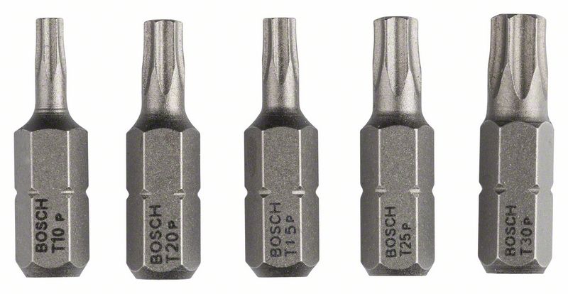 Robert Bosch Power Tools GmbH 5-piece screwdriver bit set, Extra Hard. For rotary drills/drivers