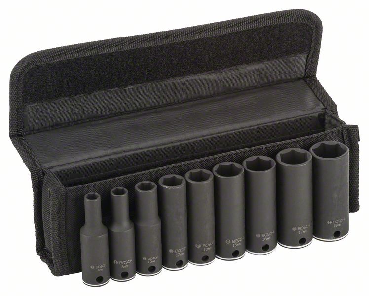 Robert Bosch Power Tools GmbH 9-piece socket set 7 - 19 mm long. For rotary drills/drivers