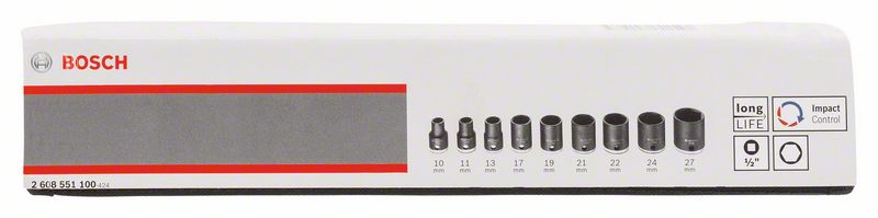 Robert Bosch Power Tools GmbH 9-piece socket set 10 - 27 mm. For rotary drills/drivers - Image 2