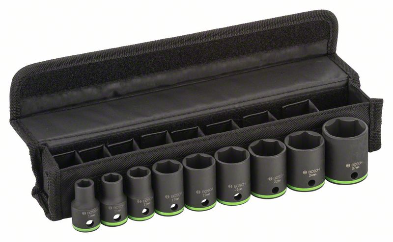 Robert Bosch Power Tools GmbH 9-piece socket set 10 - 27 mm. For rotary drills/drivers