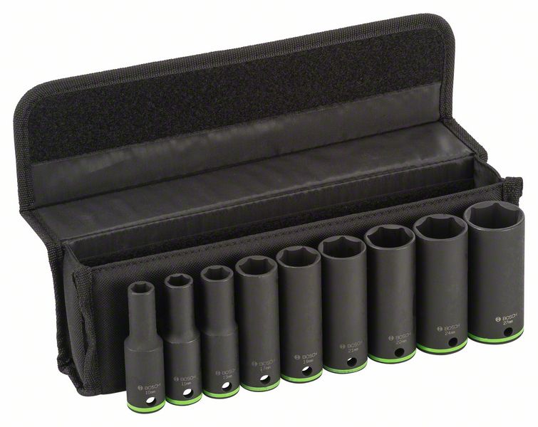 Robert Bosch Power Tools GmbH 9-piece socket set 10 - 27 mm long. For rotary drills/drivers