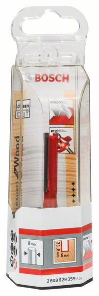 Robert Bosch Power Tools GmbH Expert for Wood Straight Bit, carbide, 8 mm, D1 8 mm, L 31.8 mm, G 70 mm. For hand-held routers - Image 2