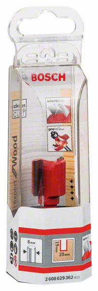 Robert Bosch Power Tools GmbH Expert for Wood Straight Bit, carbide, 8 mm, D1 20 mm, L 19 mm, G 56 mm. For hand-held routers - Image 2