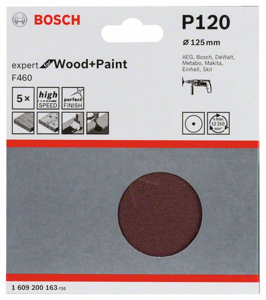 Robert Bosch Power Tools GmbH 5-piece F460 sanding sheet set. For rotary drills/drivers