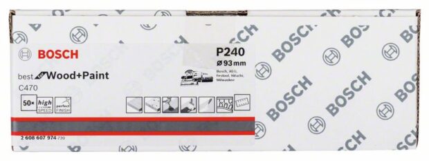 Robert Bosch Power Tools GmbH C470 sanding sheet, pack of 50. For orbital sanders - Image 2