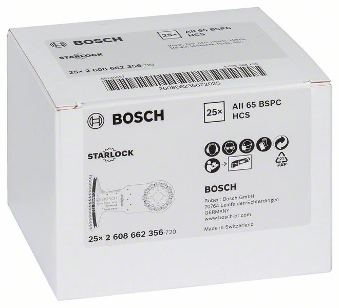 Robert Bosch Power Tools GmbH HCS plunge cut saw blade AII 65 BSPC Hard Wood. For oscillating multitools - Image 2