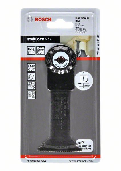 Robert Bosch Power Tools GmbH BIM plunge cut saw blade MAII 52 APB Wood and Metal. For oscillating multitools - Image 2