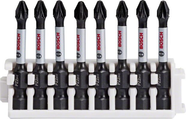 Robert Bosch Power Tools GmbH Impact Control Power Bit Pack, 8-piece, 8xPZ2. For rotary drills/drivers