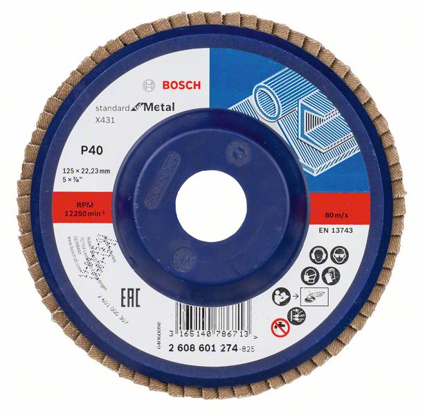Robert Bosch Power Tools GmbH X431 flap disc, Standard for Metal. For small angle grinders