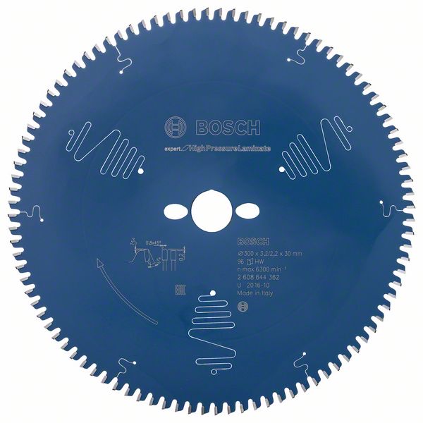 Robert Bosch Power Tools GmbH Expert for High Pressure Laminate Circular Saw Blade 300x30-96. For mitre saws