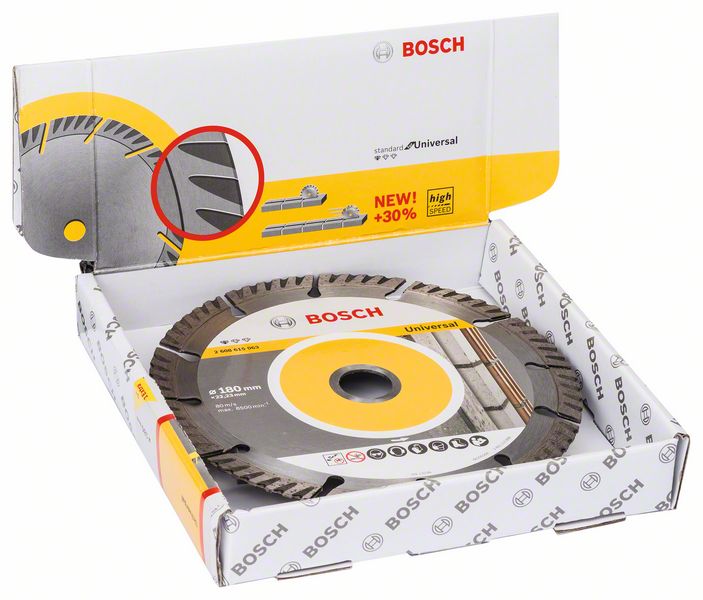 Robert Bosch Power Tools GmbH Diamond Cutting Disc Standard for Universal 180x22.23 (10 pcs. Pack). For large angle grinders with locking nut