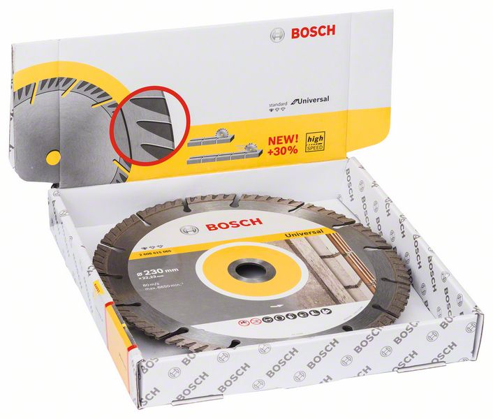 Robert Bosch Power Tools GmbH Diamond Cutting Disc Standard for Universal 230x22.23 (10 pcs. Pack). For large angle grinders with locking nut
