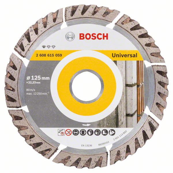 Robert Bosch Power Tools GmbH Diamond Cutting Disc Standard for Universal 125x22.23. For small angle grinders