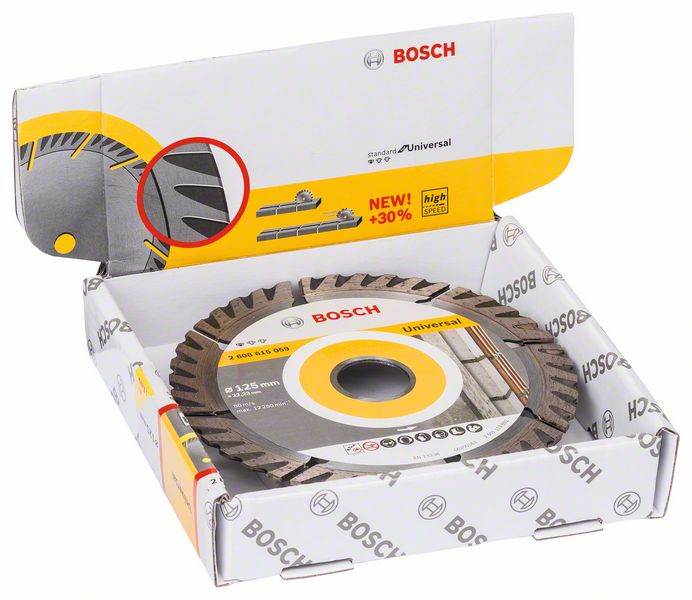 Robert Bosch Power Tools GmbH Diamond Cutting Disc Standard for Universal 125x22.23 (10 pcs. Pack). For small angle grinders
