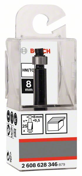 Robert Bosch Power Tools GmbH Laminate trim bit, 8 mm, D1 9.5 mm, L 25.4 mm, G 68 mm. For hand-held routers - Image 2