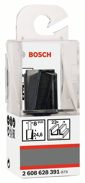 Robert Bosch Power Tools GmbH Straight bit, 8 mm, D1 22 mm, L 25 mm, G 56 mm. For hand-held routers - Image 2