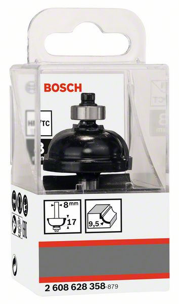 Robert Bosch Power Tools GmbH Edge forming bit F, 8 mm, R1 9.5 mm, D 35 mm, L 16.2 mm, G 59 mm. For hand-held routers - Image 2