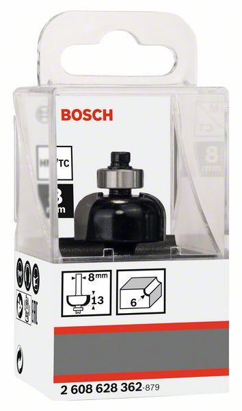 Robert Bosch Power Tools GmbH Cove bit, 8 mm, R1 6 mm, D 24.7 mm, L 13 mm, G 53 mm. For hand-held routers - Image 2