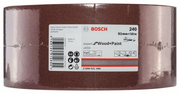 Robert Bosch Power Tools GmbH J450 Expert for Wood and Paint, 93mm X 50m, G240. For hand sanding - Image 2