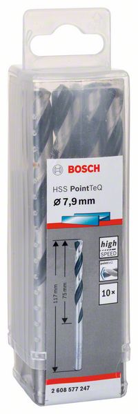 Robert Bosch Power Tools GmbH HSS Twist Drill Bit PointTeQ 7.9mm. For rotary drills/drivers - Image 2