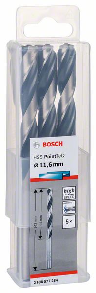 Robert Bosch Power Tools GmbH HSS Twist Drill Bit PointTeQ 11.6mm. For rotary drills/drivers - Image 2
