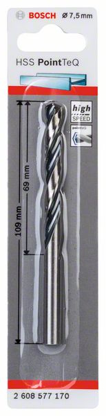 Robert Bosch Power Tools GmbH HSS Twist Drill Bit PointTeQ 7.5mm. For rotary drills/drivers - Image 2