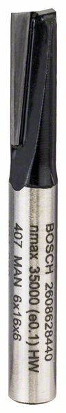 Robert Bosch Power Tools GmbH Straight bit, 6 mm, D1 6 mm, L 15.6 mm, G 48 mm. For hand-held routers