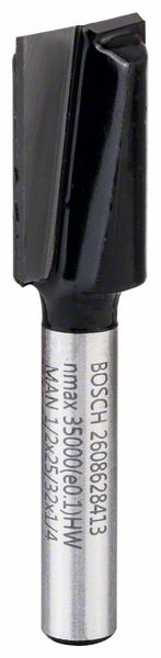 Robert Bosch Power Tools GmbH Straight bit, 1/4", D1 12.7 mm, L 19.6 mm, G 51 mm. For hand-held routers