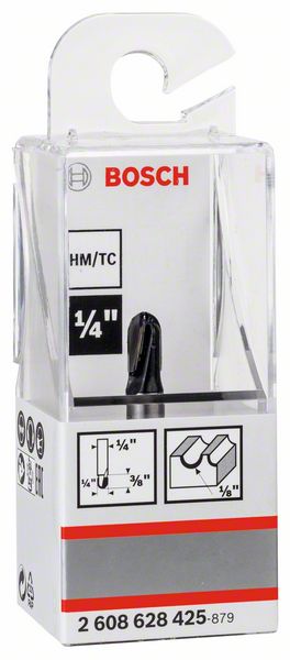 Robert Bosch Power Tools GmbH Core box bit, 1/4", R1 3.2 mm, D 9.5 mm, L 9.2 mm, G 40 mm. For hand-held routers - Image 2