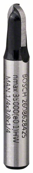Robert Bosch Power Tools GmbH Core box bit, 1/4", R1 3.2 mm, D 9.5 mm, L 9.2 mm, G 40 mm. For hand-held routers