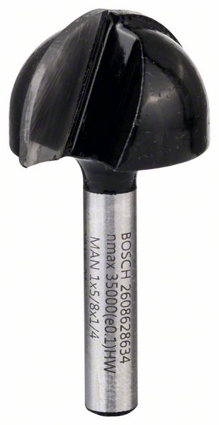 Robert Bosch Power Tools GmbH Core box bit, 1/4", R1 12.7 mm, D 25.4 mm, L 15.6 mm, G 49 mm. For hand-held routers