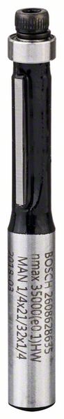 Robert Bosch Power Tools GmbH Laminate trim bit, 1/4", D1 6.35 mm, L 16.2 mm, G 54 mm. For hand-held routers