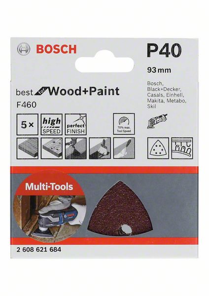 Robert Bosch Power Tools GmbH Sanding Sheet F460 BfWP,G40,93mm. For oscillating multitools - Image 2