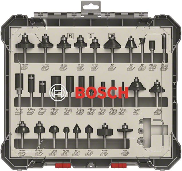 Robert Bosch Power Tools GmbH Router Bit Set 30 pcs Mixed 6 mm shank. For hand-held routers - Image 2