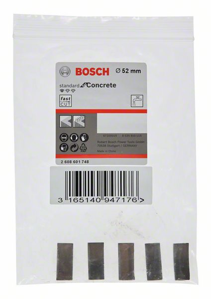 Robert Bosch Power Tools GmbH Segments for Diamond Core Cutter Standard for Concrete. For diamond drills