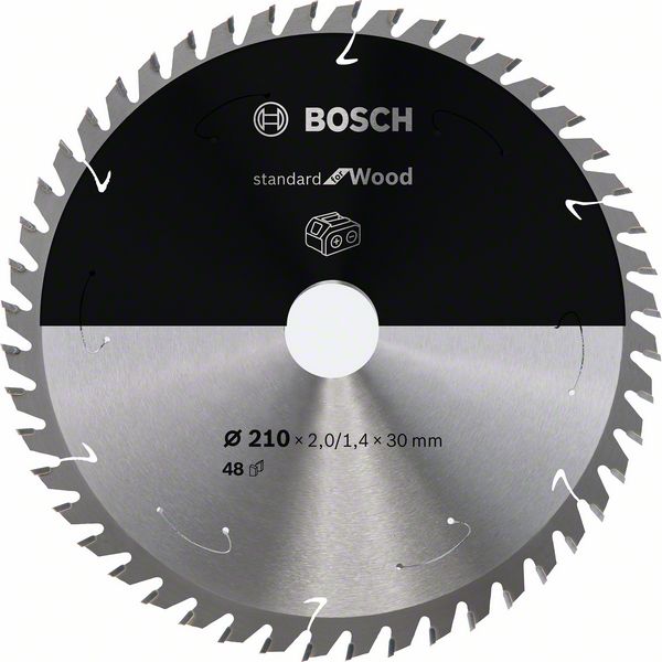 Robert Bosch Power Tools GmbH Standard for Wood Circular Saw Blade for Cordless Saws 210x1.7/1.2x30 T48. For table saws