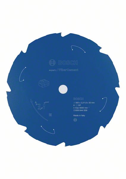Robert Bosch Power Tools GmbH Expert for Fibre Cement Circular Saw Blade for Cordless Saws 305x2.2/1.6x30 T8. For mitre saws