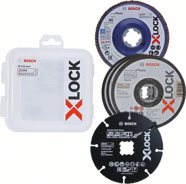 Robert Bosch Power Tools GmbH X-LOCK 125mm kit cutting & flap disc, CMW. For small angle grinders