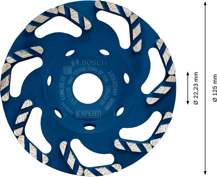 Robert Bosch Power Tools GmbH EXPERT Concrete Diamond Grinding Head 125 x 22.23 x 4.5 mm. For concrete grinders - Image 3