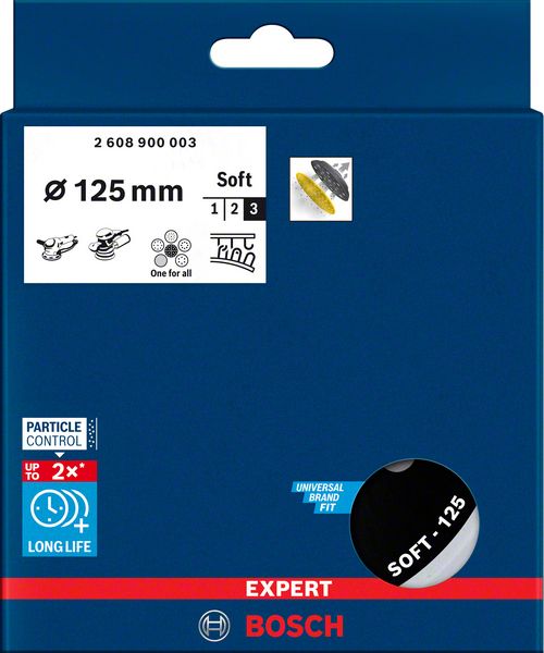 Robert Bosch Power Tools GmbH EXPERT Multihole Backing Pads Universal 125 mm, Soft. For random orbital sanders - Image 4
