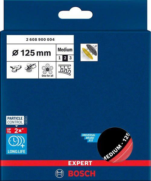 Robert Bosch Power Tools GmbH EXPERT Multihole Backing Pads Universal 125 mm, Medium. For random orbital sanders - Image 4