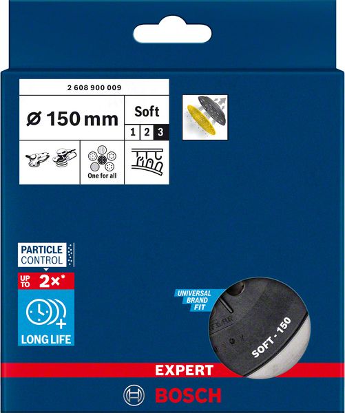 Robert Bosch Power Tools GmbH EXPERT Multihole Backing Pads for Bosch 150 mm, Soft. For random orbital sanders - Image 3