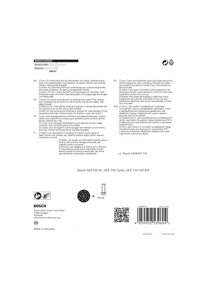 Robert Bosch Power Tools GmbH EXPERT Multihole Backing Pads for Bosch 150 mm, Medium. For random orbital sanders - Image 3