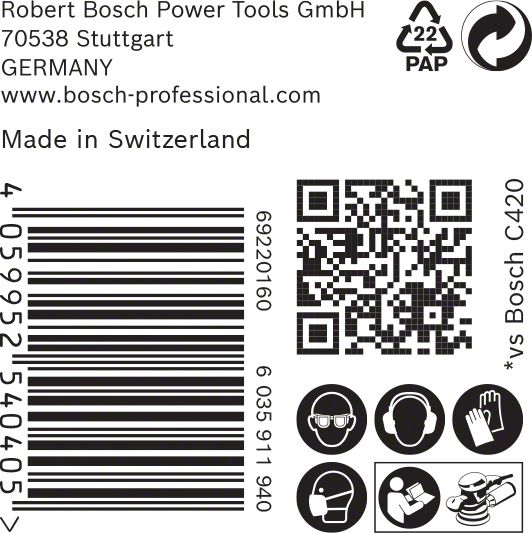 Robert Bosch Power Tools GmbH EXPERT M480 Sanding Net for Random Orbital Sanders 150 mm, G 180 50-pc. For random orbital sanders - Image 5