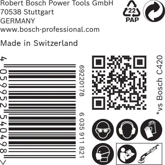Robert Bosch Power Tools GmbH EXPERT M480 Sanding Net for Drywall Sanders 225 mm, G 180, 25-pc. For drywall sanders - Image 5