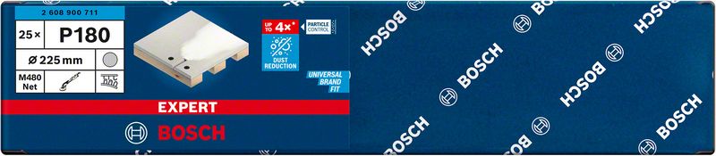 Robert Bosch Power Tools GmbH EXPERT M480 Sanding Net for Drywall Sanders 225 mm, G 180, 25-pc. For drywall sanders - Image 2