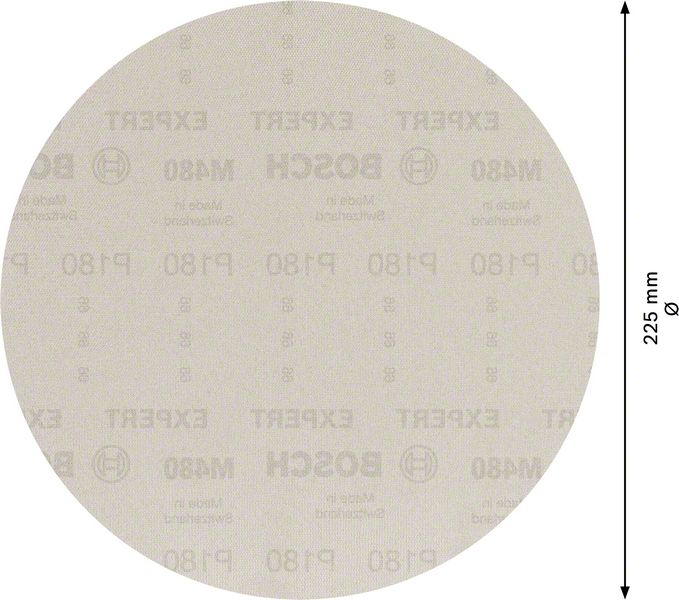 Robert Bosch Power Tools GmbH EXPERT M480 Sanding Net for Drywall Sanders 225 mm, G 180, 25-pc. For drywall sanders - Image 3