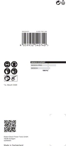 Robert Bosch Power Tools GmbH EXPERT M480 Sanding Net for Orbital Sanders 80 x 133 mm, G 120, 10-pc. For orbital sanders - Image 5