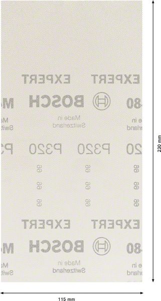Robert Bosch Power Tools GmbH EXPERT M480 Sanding Net for Orbital Sanders 115 x 230 mm, G 320, 10-pc. For orbital sanders - Image 3