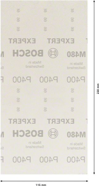 Robert Bosch Power Tools GmbH EXPERT M480 Sanding Net for Orbital Sanders 115 x 230 mm, G 400, 10-pc. For orbital sanders - Image 3
